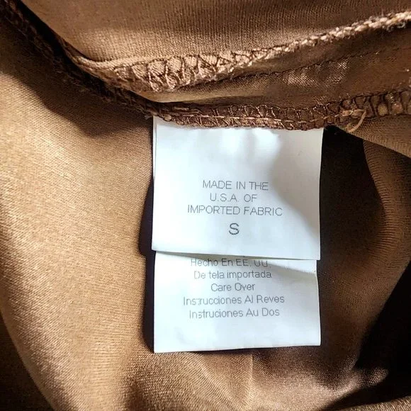 Cynthia Steffe Silk Blend Hook Front Top Brown Copper Sleeveless Tie Sides - Picture 6 of 8